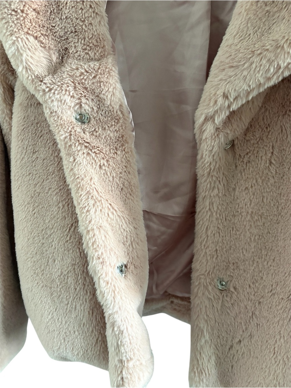 Plush Faux Fur Jacket in Blush Pink - NWOT - Picture 6 of 7